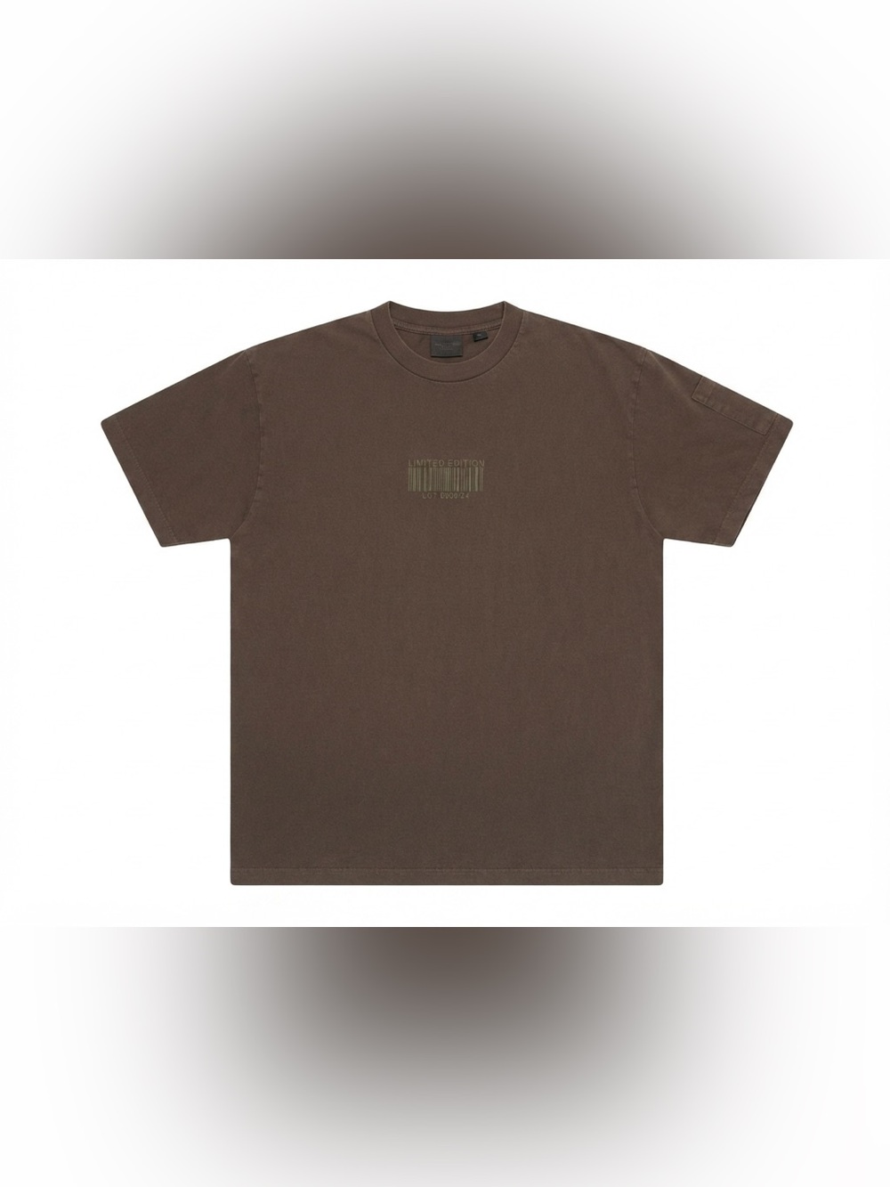 WXYZ Mfg.Co Limited Edition Barcode T-Shirt Mens Medium Brown